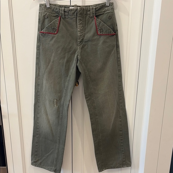 ⭐️Golden Goose Deluxe Brand Olive Green Pants—FANTASTIC!! Button Front—Like New! - Picture 1 of 13